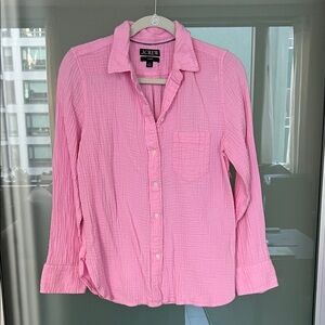 J. Crew Textured Pink Shirt
